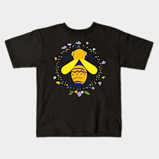 Bee with Flowers Kids T-Shirt